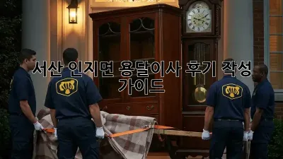 서산 인지면 용달이사 후기 작성 가이드
