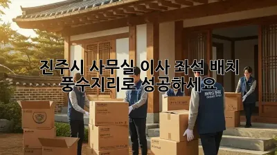 진주시 사무실 이사? 좌석 배치 풍수지리로 성공하세요!