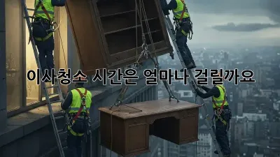 이사청소, 시간은 얼마나 걸릴까요?